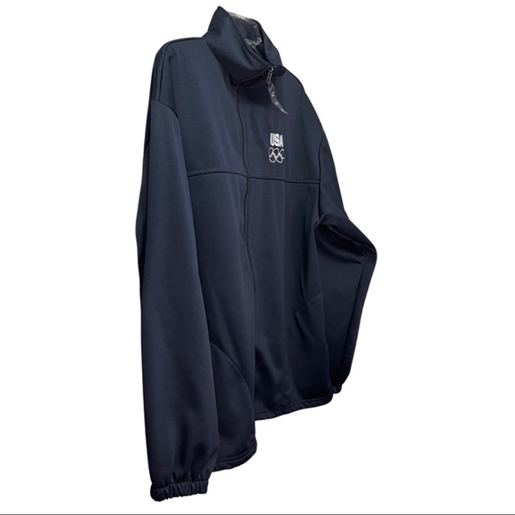 UNITED STATES OLYMPIC COMMITTEE Front Zip Fleece Lined Jacket USA Embroidered XL - Picture 6 of 7